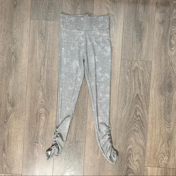 Mexx Women's Leggings Washed Tie Dye Ruched Grey High Rise Waist Size XS - Picture 3 of 14